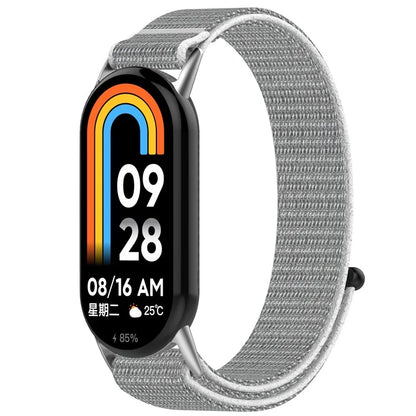 For Xiaomi Mi Band 9 NFC / 9 / Smart Band 8 NFC / 8 Nylon Wrist Strap Bracelet Band with Magic Tape
