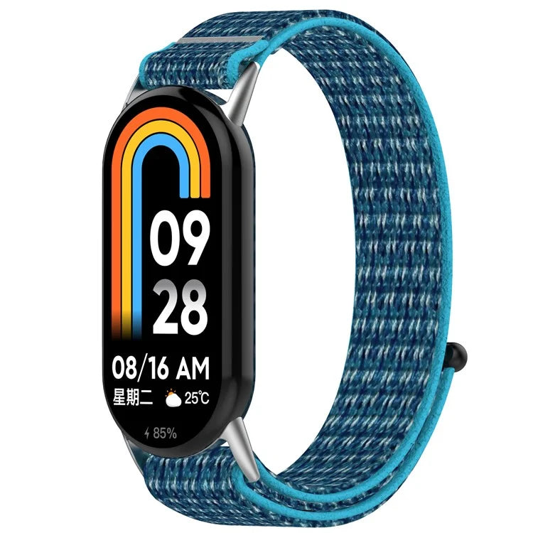 For Xiaomi Mi Band 9 NFC / 9 / Smart Band 8 NFC / 8 Nylon Wrist Strap Bracelet Band with Magic Tape
