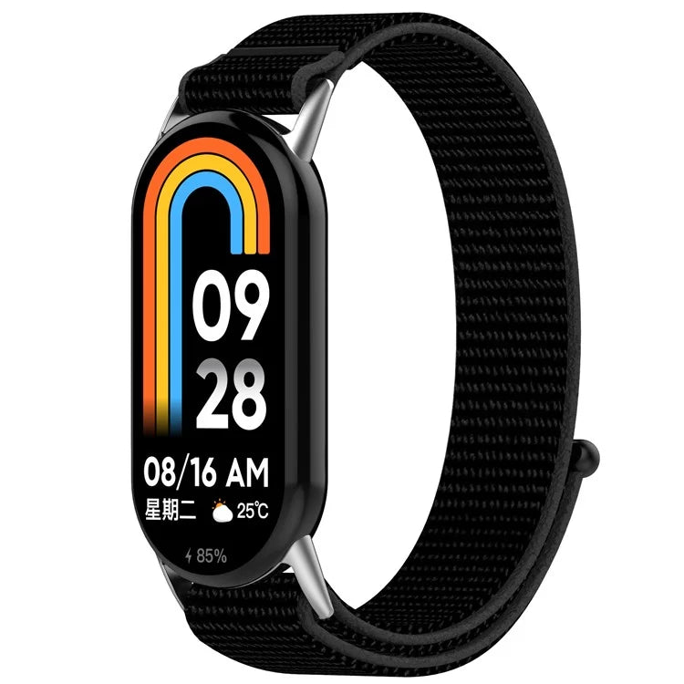 For Xiaomi Mi Band 9 NFC / 9 / Smart Band 8 NFC / 8 Nylon Wrist Strap Bracelet Band with Magic Tape