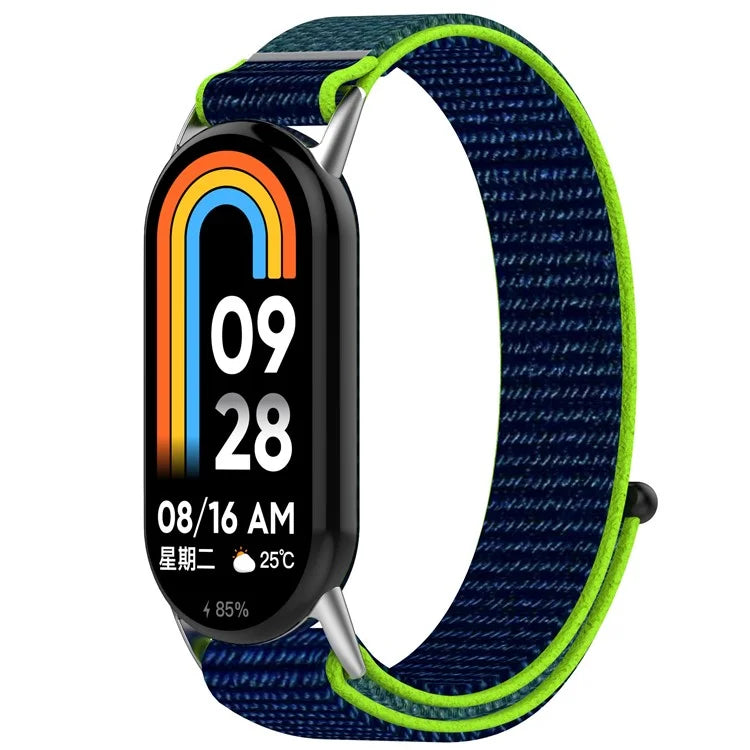 For Xiaomi Mi Band 9 NFC / 9 / Smart Band 8 NFC / 8 Nylon Wrist Strap Bracelet Band with Magic Tape