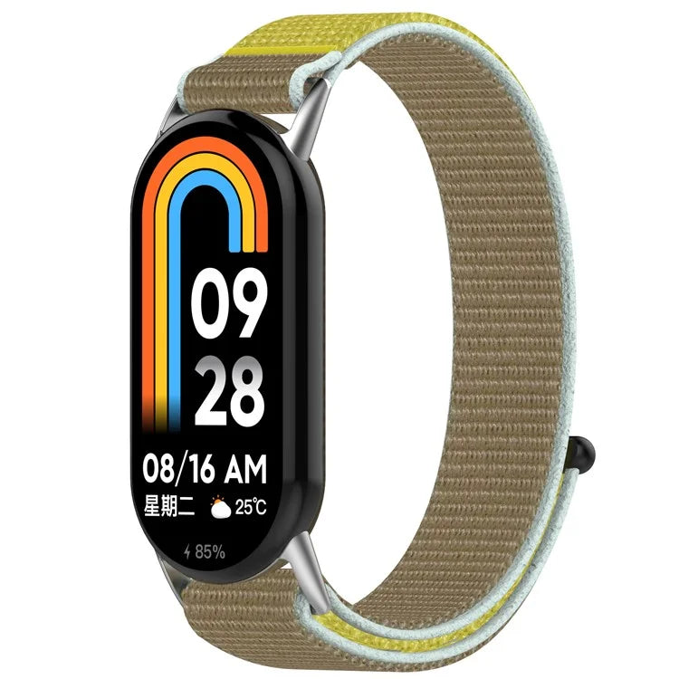 For Xiaomi Mi Band 9 NFC / 9 / Smart Band 8 NFC / 8 Nylon Wrist Strap Bracelet Band with Magic Tape
