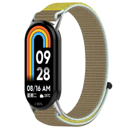 For Xiaomi Mi Band 9 NFC / 9 / Smart Band 8 NFC / 8 Nylon Wrist Strap Bracelet Band with Magic Tape