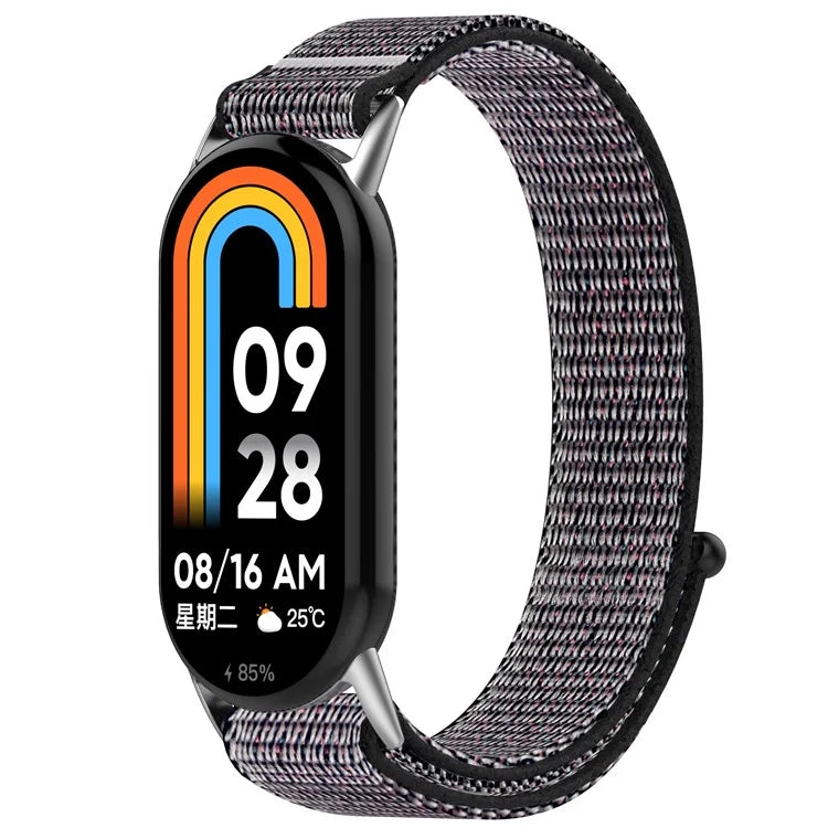 For Xiaomi Mi Band 9 NFC / 9 / Smart Band 8 NFC / 8 Nylon Wrist Strap Bracelet Band with Magic Tape