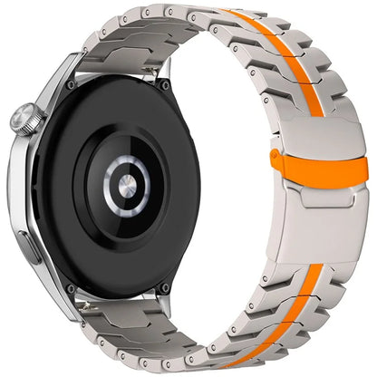 For Huawei Watch GT 4 46mm / Watch 4 / 4 Pro / GT / Samsung Galaxy Watch3 45mm Titanium Alloy Strap 22mm Safety Buckle Watch Band