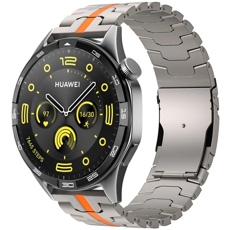 For Huawei Watch GT 4 46mm / Watch 4 / 4 Pro / GT / Samsung Galaxy Watch3 45mm Titanium Alloy Strap 22mm Safety Buckle Watch Band