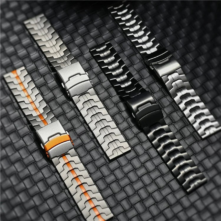 For Huawei Watch GT 4 46mm / Watch 4 / 4 Pro / GT / Samsung Galaxy Watch3 45mm Titanium Alloy Strap 22mm Safety Buckle Watch Band