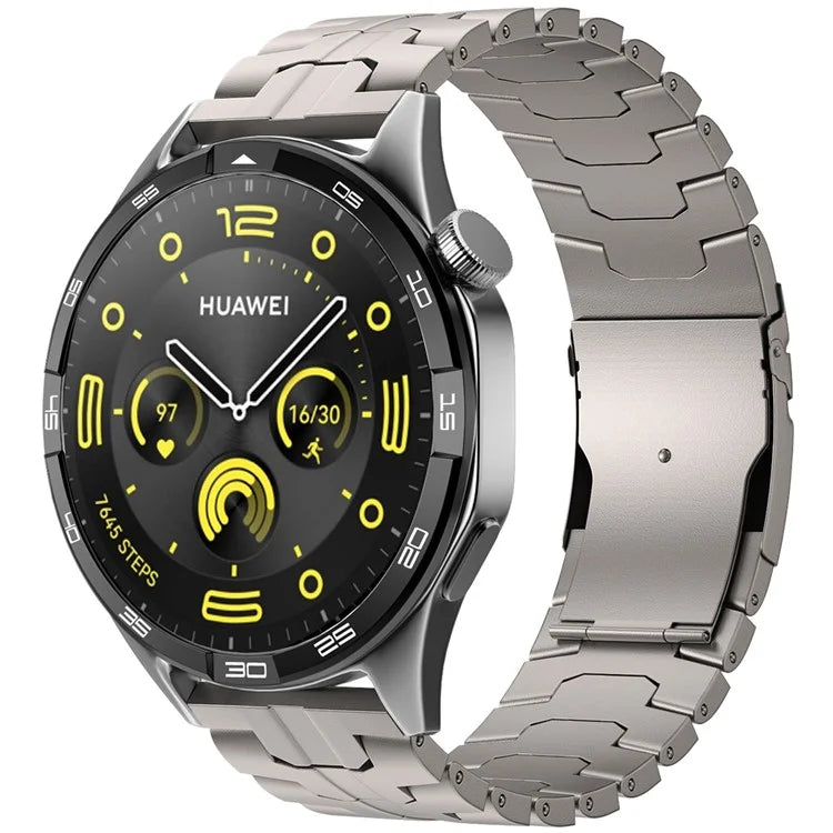 For Huawei Watch GT 4 46mm / Watch 4 / 4 Pro / GT / Samsung Galaxy Watch3 45mm Titanium Alloy Strap 22mm Safety Buckle Watch Band