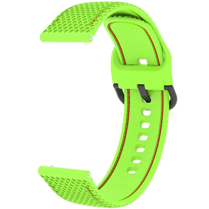 For Samsung Galaxy Watch3 45mm / Garmin Forerunner 265 / Venu 3 Stitching Line Silicone Watch Band 22mm Wrist Strap
