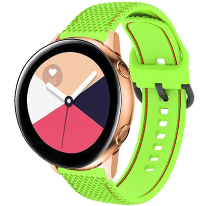 For Samsung Galaxy Watch3 45mm / Garmin Forerunner 265 / Venu 3 Stitching Line Silicone Watch Band 22mm Wrist Strap