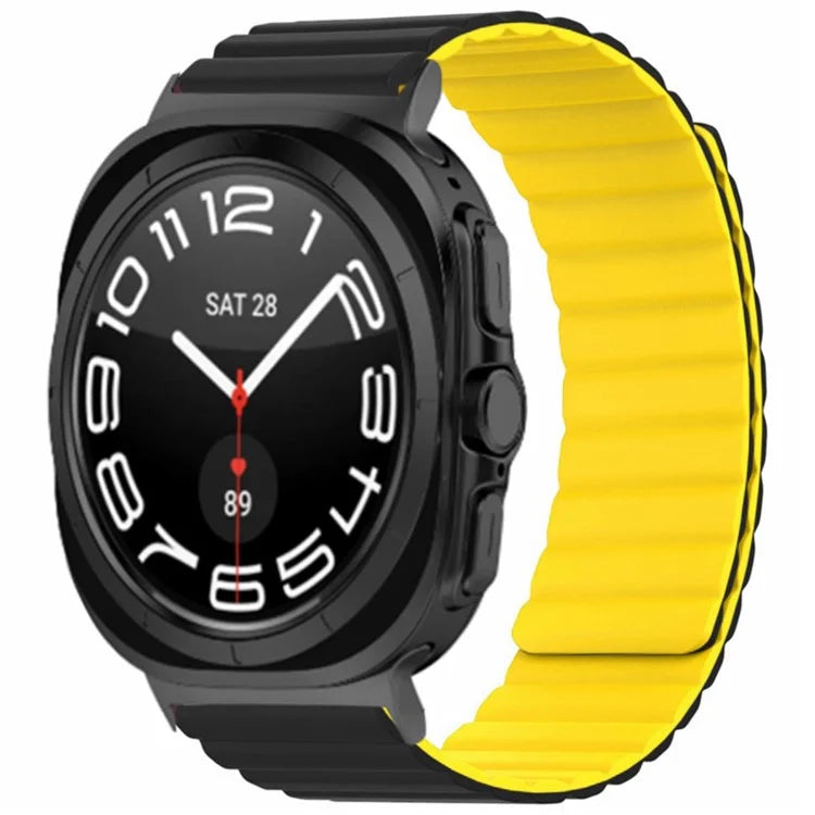For Samsung Galaxy Watch Ultra 47mm Magnetic Silicone Watch Strap Replacement