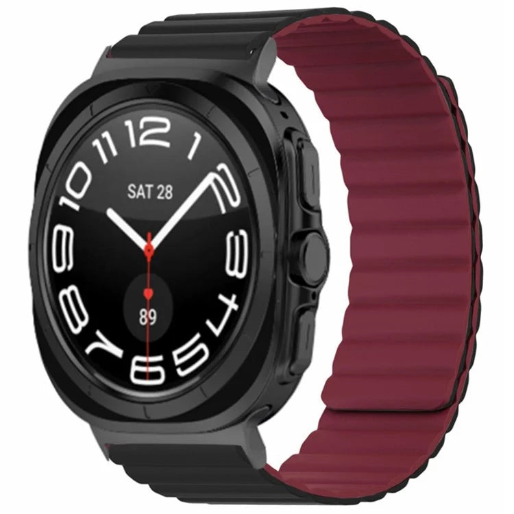 For Samsung Galaxy Watch Ultra 47mm Magnetic Silicone Watch Strap Replacement