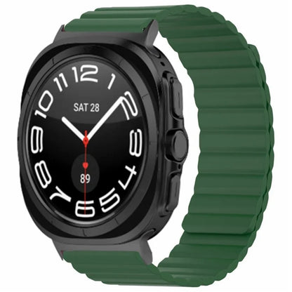 For Samsung Galaxy Watch Ultra 47mm Magnetic Silicone Watch Strap Replacement