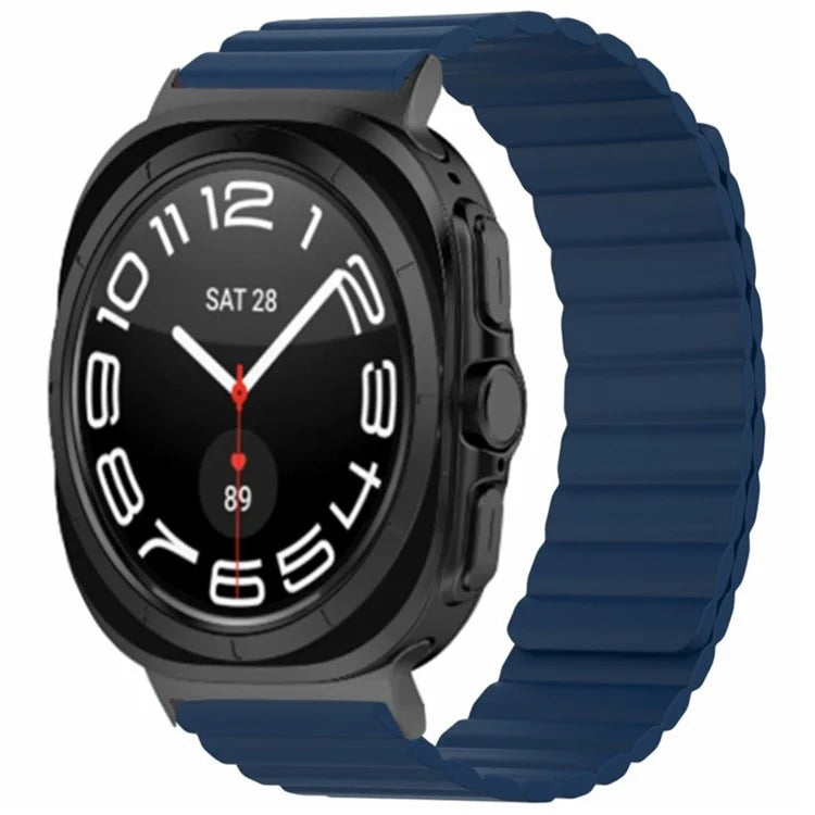 For Samsung Galaxy Watch Ultra 47mm Magnetic Silicone Watch Strap Replacement