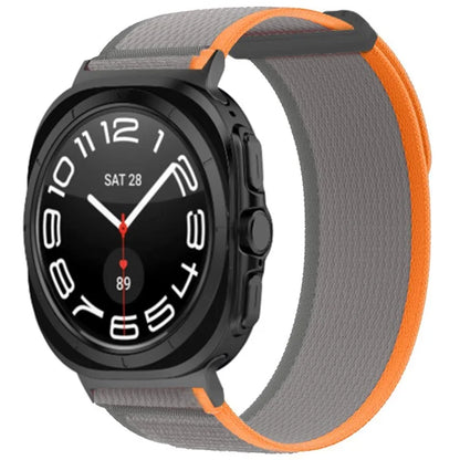 For Samsung Galaxy Watch Ultra 47mm Nylon Watch Band Adjustable Loop Fastener Strap