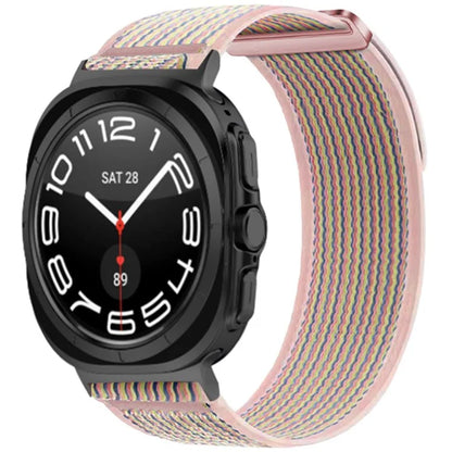 For Samsung Galaxy Watch Ultra 47mm Nylon Watch Band Adjustable Loop Fastener Strap