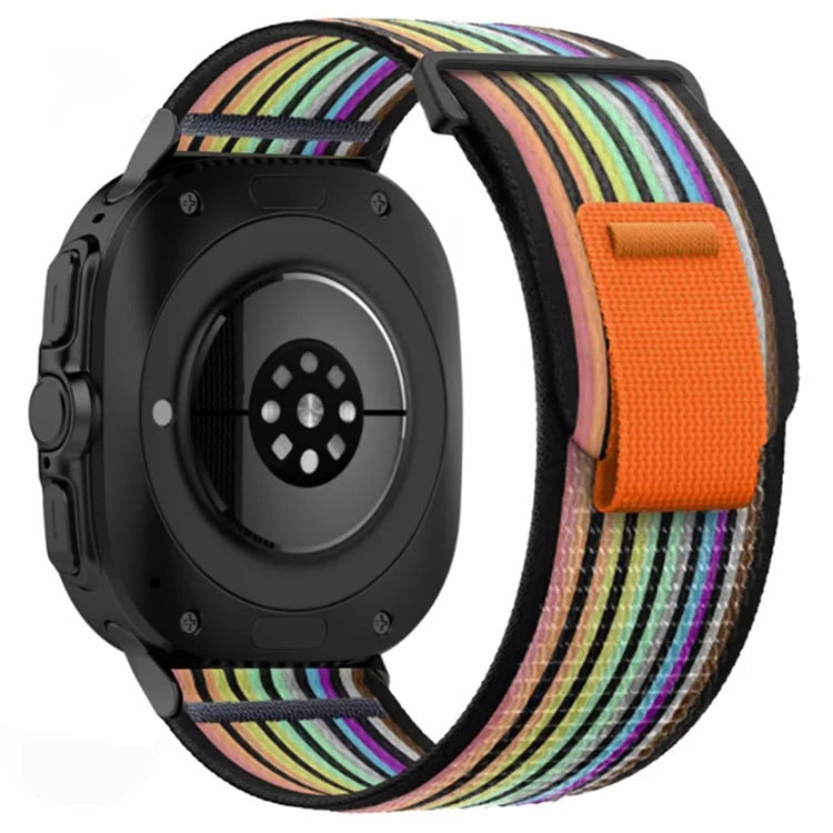 For Samsung Galaxy Watch Ultra 47mm Nylon Watch Band Adjustable Loop Fastener Strap