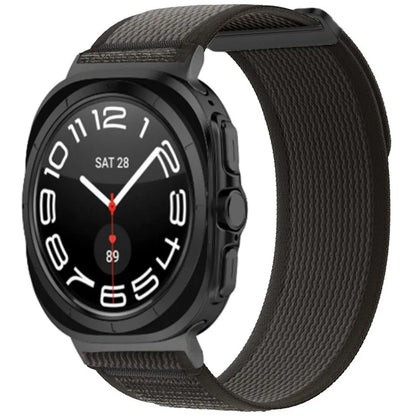 For Samsung Galaxy Watch Ultra 47mm Nylon Watch Band Adjustable Loop Fastener Strap