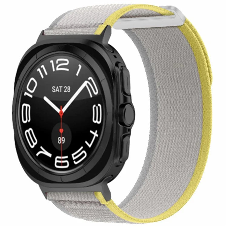For Samsung Galaxy Watch Ultra 47mm Nylon Watch Band Adjustable Loop Fastener Strap