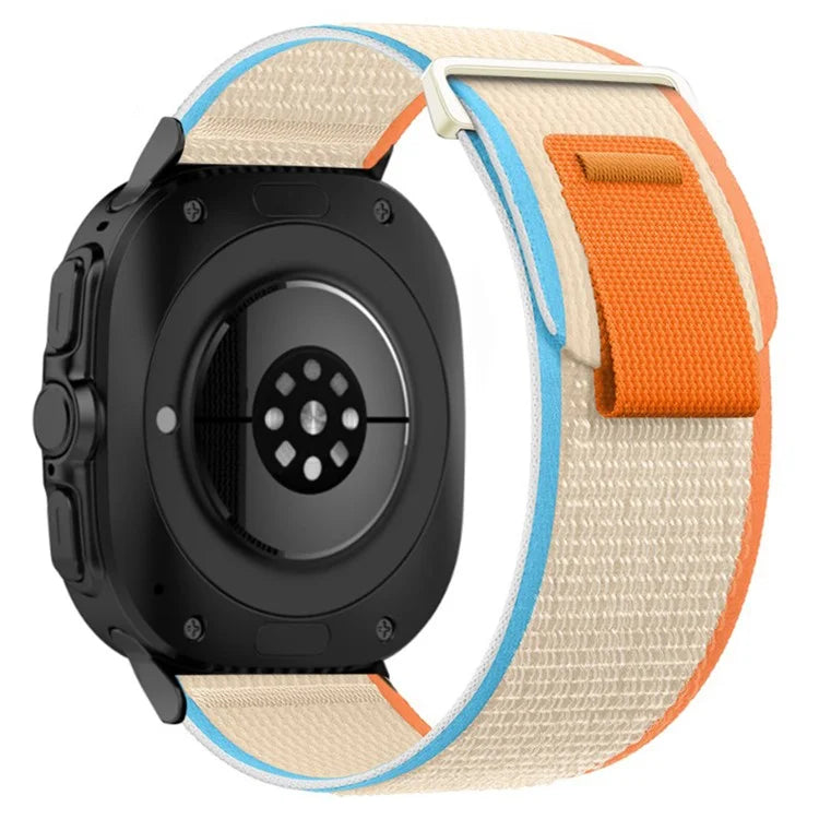 For Samsung Galaxy Watch Ultra 47mm Nylon Watch Band Adjustable Loop Fastener Strap