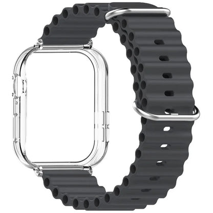 For Huawei Watch Fit 3 Silicone Strap Sports Watch Band with Transparent PC Case