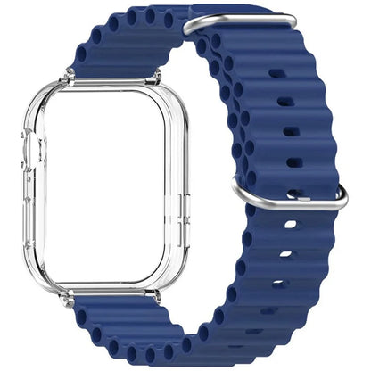 For Huawei Watch Fit 3 Silicone Strap Sports Watch Band with Transparent PC Case
