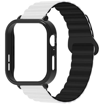 For Huawei Watch Fit 3 Silicone Strap Magnetic Watch Band with Black PC Watch Case
