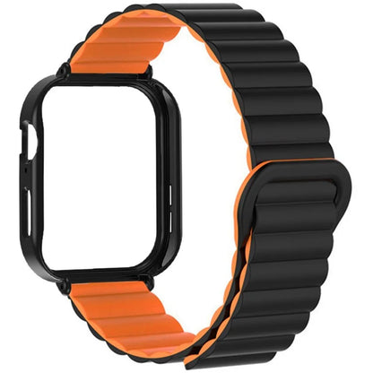 For Huawei Watch Fit 3 Silicone Strap Magnetic Watch Band with Black PC Watch Case
