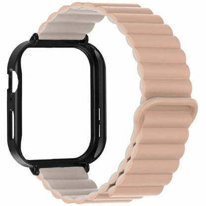 For Huawei Watch Fit 3 Silicone Strap Magnetic Watch Band with Black PC Watch Case