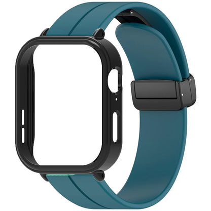 For Huawei Watch Fit 3 Magnetic Buckle Watchband Soft Silicone Watch Strap with Blackpc Watch Case