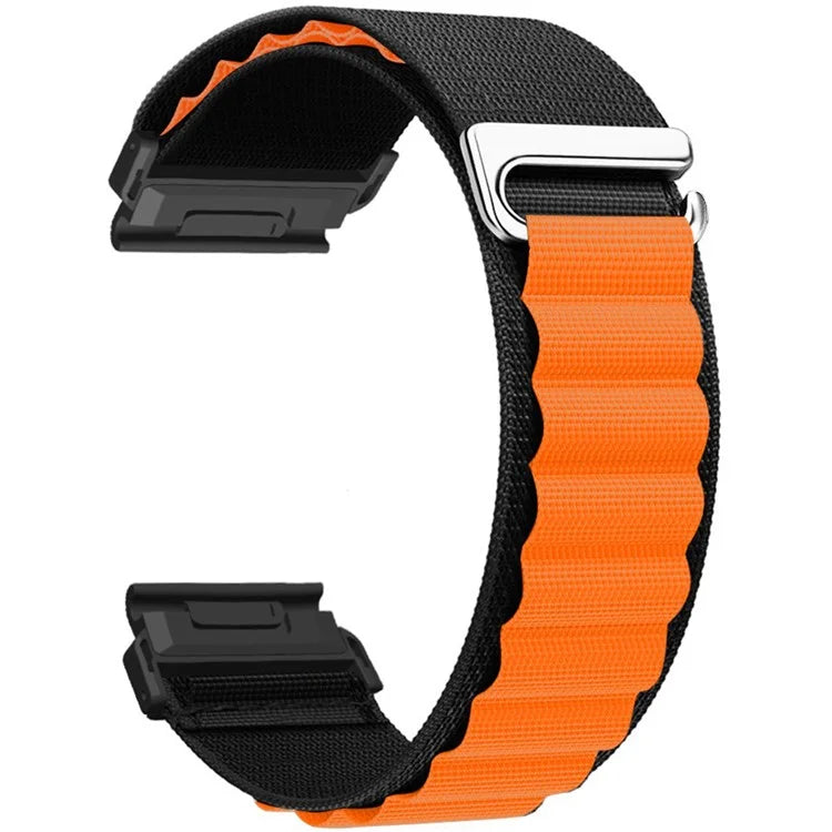 For Garmin Fenix 7X Pro / 7X Watch Band 26mm Quick Release C Buckle Nylon Watch Strap