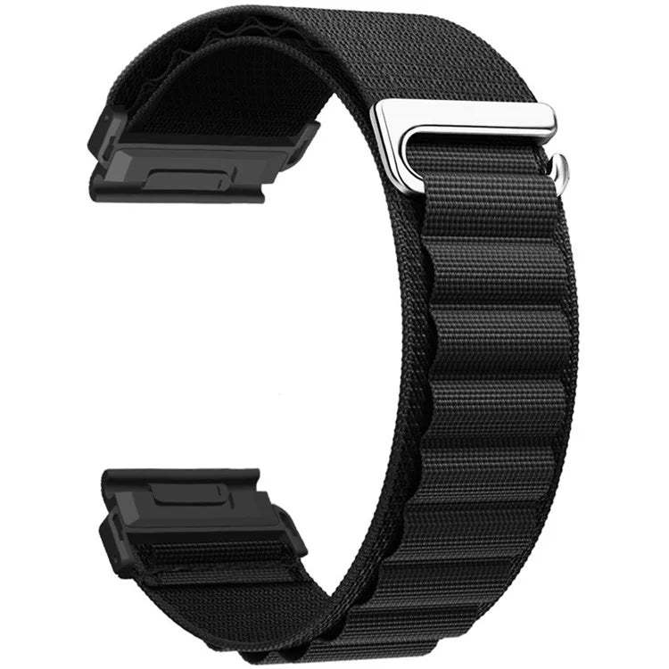 For Garmin Fenix 7X Pro / 7X Watch Band 26mm Quick Release C Buckle Nylon Watch Strap