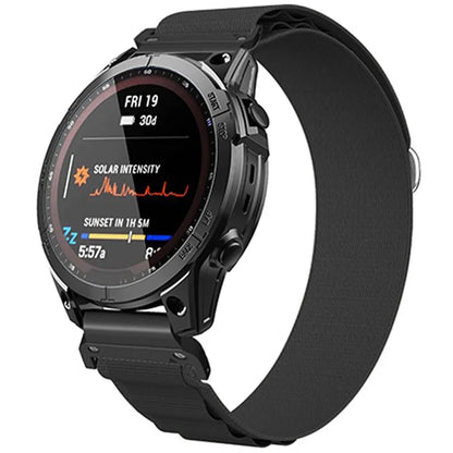 For Garmin Fenix 7X Pro / 7X Watch Band 26mm Quick Release C Buckle Nylon Watch Strap