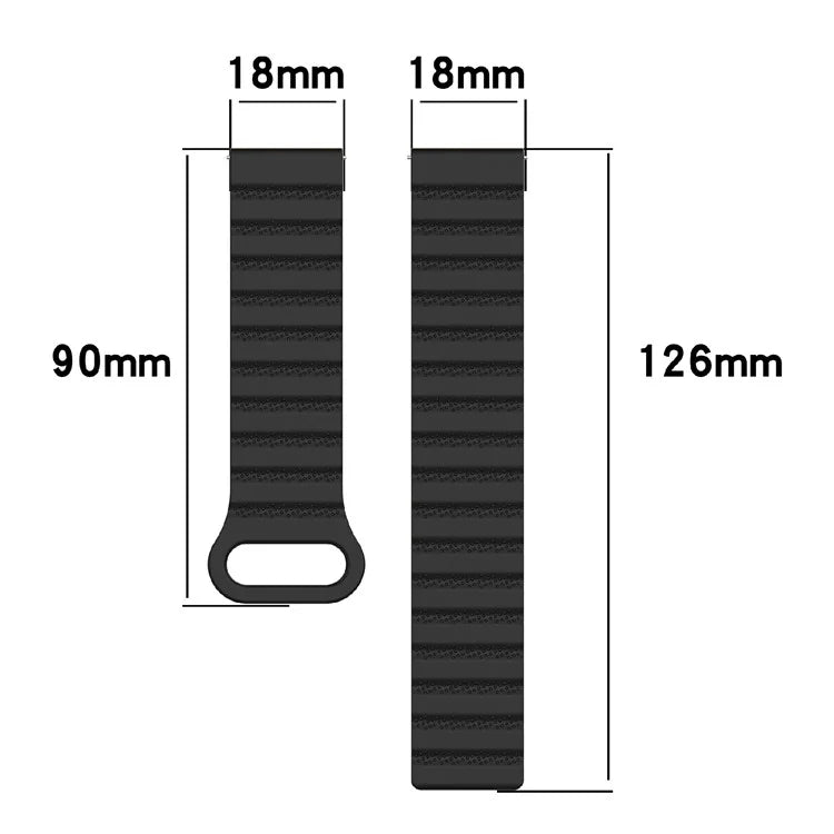 For Huawei Watch GT 4 41mm / Asus Zenwatch 3 WI503Q / Garmin Forerunner 265S Magnetic Strap 18mm Universal Silicone Watch Band