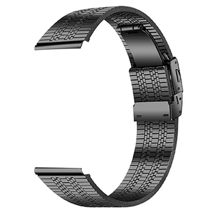 For Huami Amazfit 2 Stratos Watch Band Replacement Strap Stainless Steel - Black