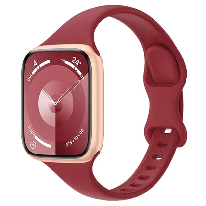 For Apple Watch Series 10 42mm / 9 8 7 41mm / SE (2023) SE (2022) SE 6 5 4 40mm / 3 2 1 38mm Watch Band Silicone Strap