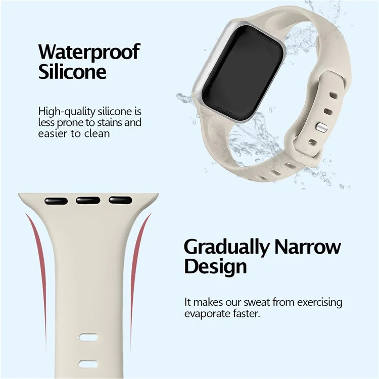 For Apple Watch Series 10 42mm / 9 8 7 41mm / SE (2023) SE (2022) SE 6 5 4 40mm / 3 2 1 38mm Watch Band Silicone Strap
