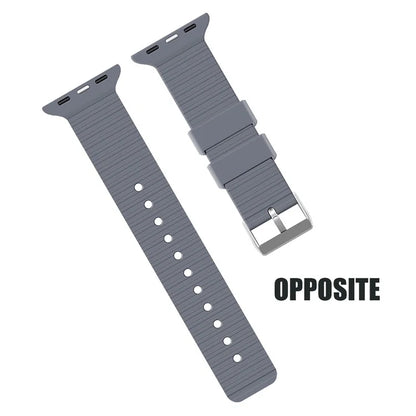 For Apple Watch 10 46mm / Ultra 2 / Ultra 49mm / 9 8 7 45mm / SE (2023) SE (2022) SE 6 5 4 44mm / 3 2 1 42mm Grid Silicone Strap