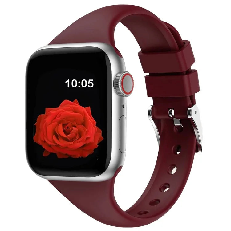 For Apple Watch Series 10 42mm / 9 8 7 41mm / SE (2023) SE (2022) SE 6 5 4 40mm / 3 2 1 38mm Band Soft Silicone Watch Strap