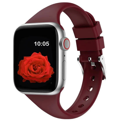 For Apple Watch Series 10 42mm / 9 8 7 41mm / SE (2023) SE (2022) SE 6 5 4 40mm / 3 2 1 38mm Band Soft Silicone Watch Strap