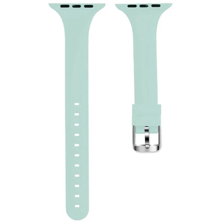 For Apple Watch Series 10 42mm / 9 8 7 41mm / SE (2023) SE (2022) SE 6 5 4 40mm / 3 2 1 38mm Band Soft Silicone Watch Strap