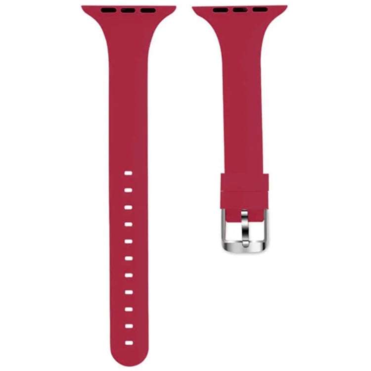 For Apple Watch Series 10 42mm / 9 8 7 41mm / SE (2023) SE (2022) SE 6 5 4 40mm / 3 2 1 38mm Band Soft Silicone Watch Strap