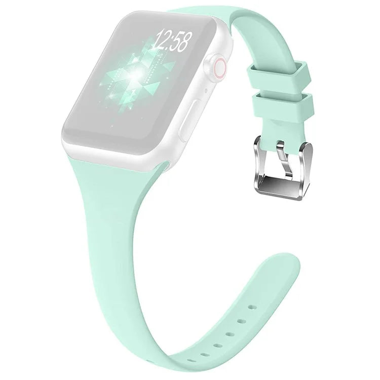 For Apple Watch Series 10 42mm / 9 8 7 41mm / SE (2023) SE (2022) SE 6 5 4 40mm / 3 2 1 38mm Band Soft Silicone Watch Strap