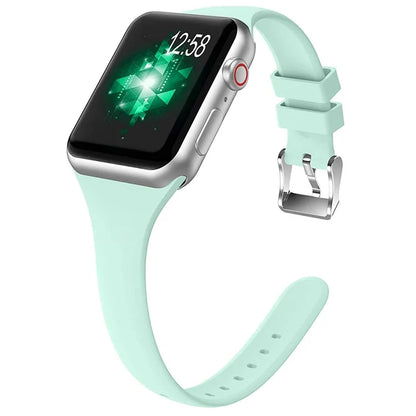 For Apple Watch Series 10 42mm / 9 8 7 41mm / SE (2023) SE (2022) SE 6 5 4 40mm / 3 2 1 38mm Band Soft Silicone Watch Strap