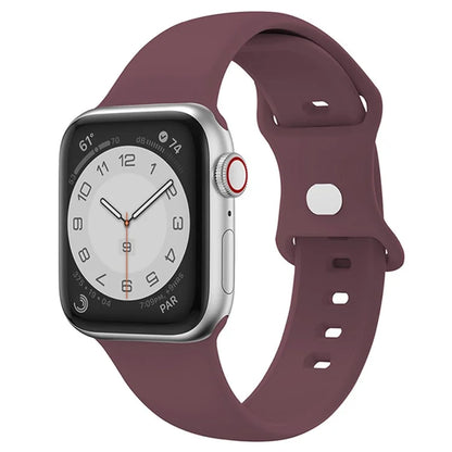 For Apple Watch 10 46mm / Ultra 2 / Ultra 49mm / 9 8 7 45mm / SE (2023) SE (2022) SE 6 5 4 44mm / 3 2 1 42mm Strap Breathable Silicone Watch Band