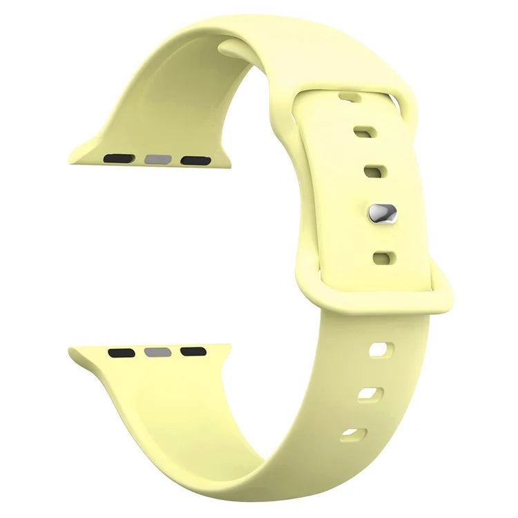 For Apple Watch Series 10 42mm / 9 8 7 41mm / SE (2023) SE (2022) SE 6 5 4 40mm / 3 2 1 38mm Watch Strap 8-Shaped Buckle Silicone Band