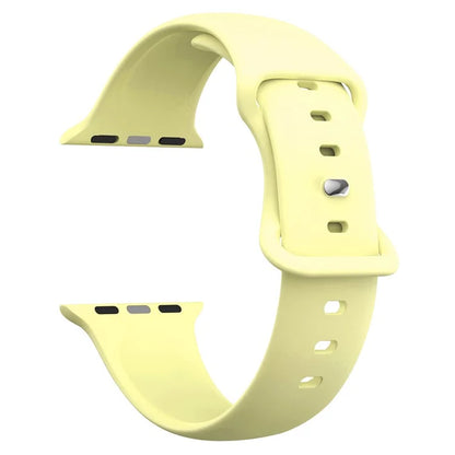 For Apple Watch Series 10 42mm / 9 8 7 41mm / SE (2023) SE (2022) SE 6 5 4 40mm / 3 2 1 38mm Watch Strap 8-Shaped Buckle Silicone Band