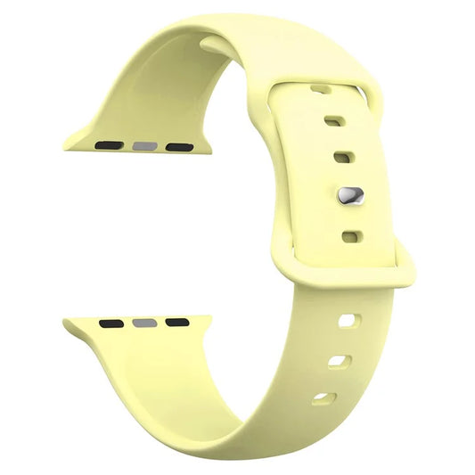 For Apple Watch Series 10 42mm / 9 8 7 41mm / SE (2023) SE (2022) SE 6 5 4 40mm / 3 2 1 38mm Watch Strap 8-Shaped Buckle Silicone Band
