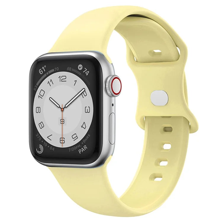 For Apple Watch Series 10 42mm / 9 8 7 41mm / SE (2023) SE (2022) SE 6 5 4 40mm / 3 2 1 38mm Watch Strap 8-Shaped Buckle Silicone Band