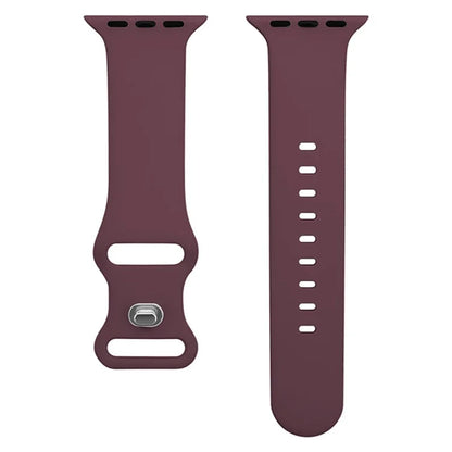 For Apple Watch Series 10 42mm / 9 8 7 41mm / SE (2023) SE (2022) SE 6 5 4 40mm / 3 2 1 38mm Watch Strap 8-Shaped Buckle Silicone Band