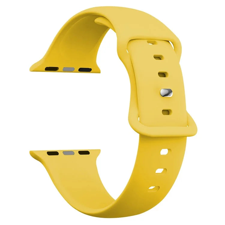 For Apple Watch Series 10 42mm / 9 8 7 41mm / SE (2023) SE (2022) SE 6 5 4 40mm / 3 2 1 38mm Watch Strap 8-Shaped Buckle Silicone Band